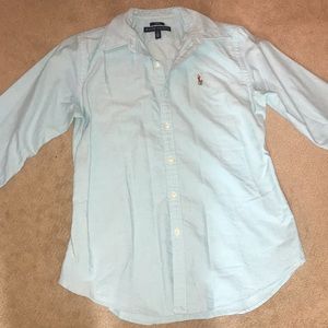 Light Blue Ralph Lauren Polo Button up